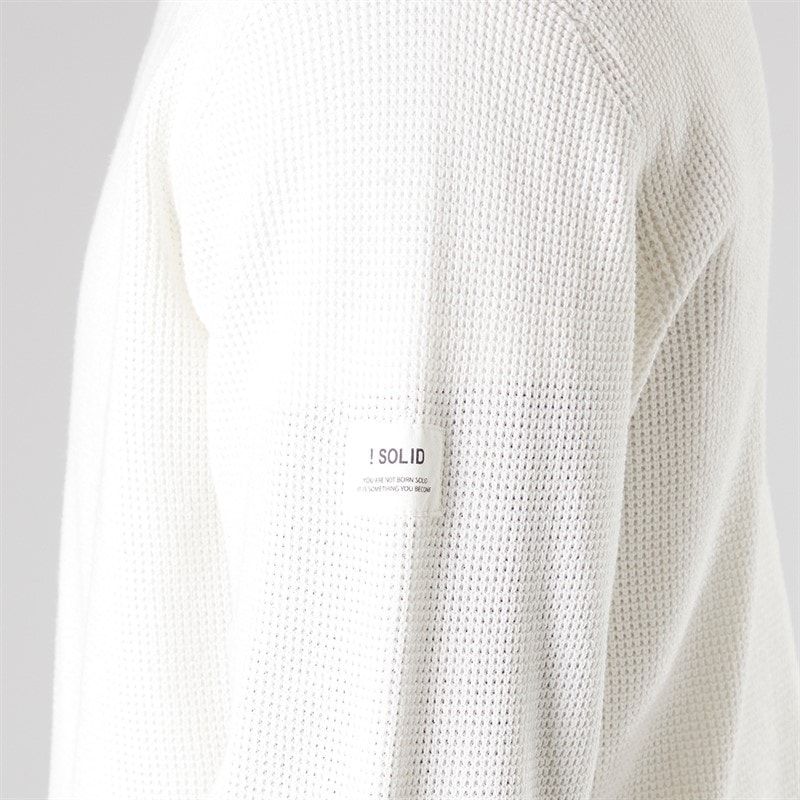 Solid Herre strik pullover sweater Off White - Billede 3