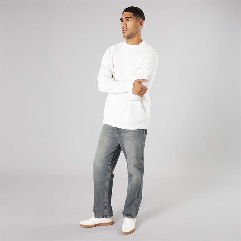 Solid Herre strik pullover sweater Off White - Billede 4