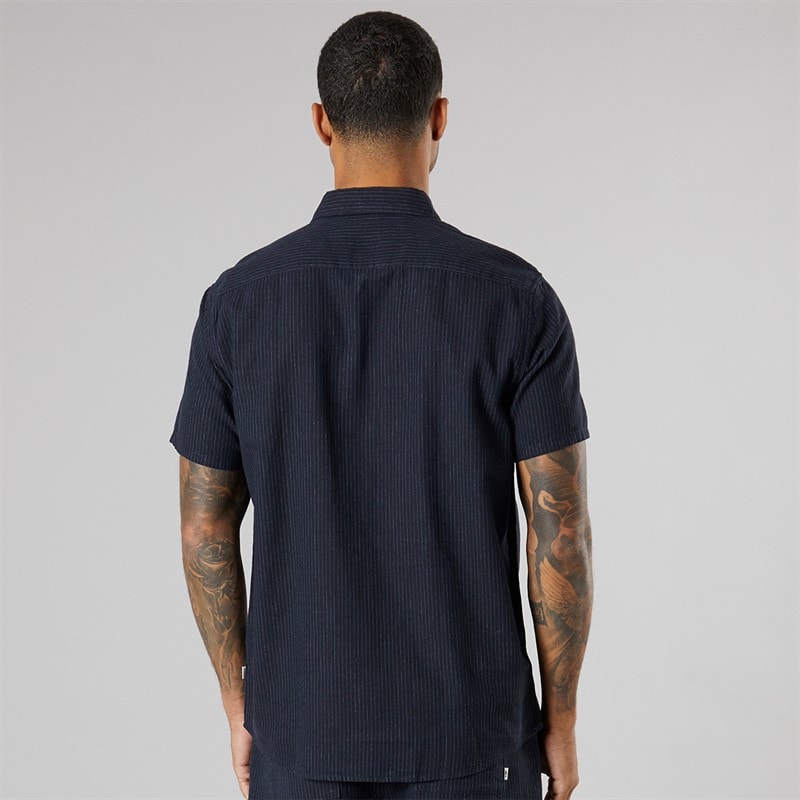 Solid Herre kortærmet skjorte Insignia Blue - Billede 2