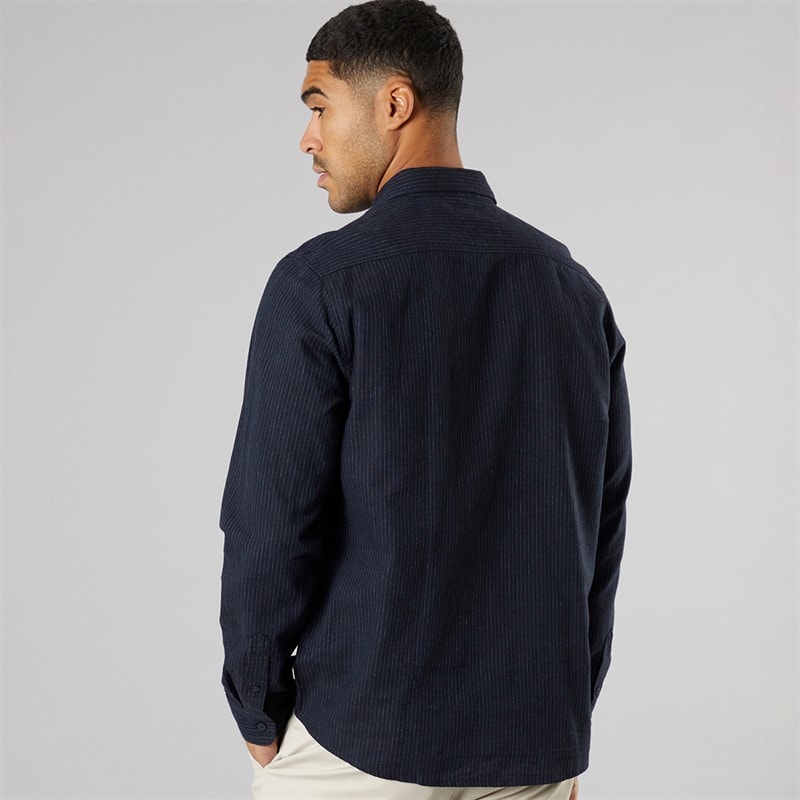 Solid Herre Langærmet Skjorte Insignia Blue - Billede 2