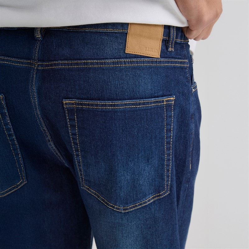 Solid Herre Sdjeni Denim Shorts Dark Blue Denim - Billede 3