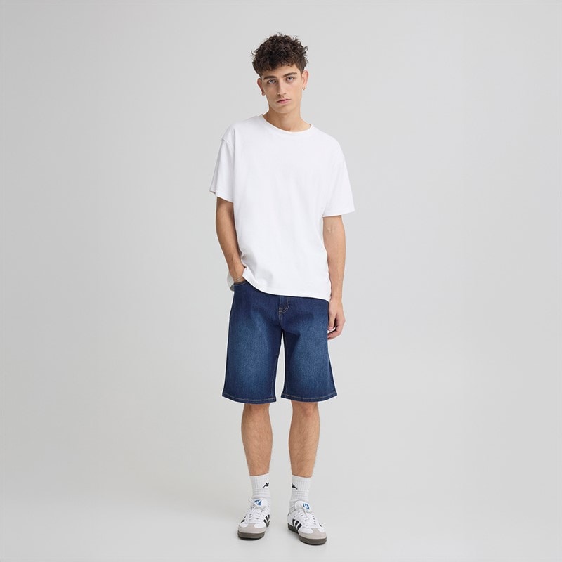 Solid Herre Sdjeni Denim Shorts Dark Blue Denim - Billede 4