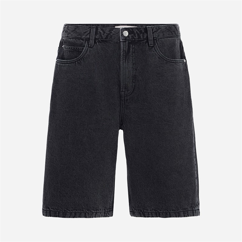 Solid Herre Sdomidt Løstsiddende Denim Shorts Grey Denim - Billede 2