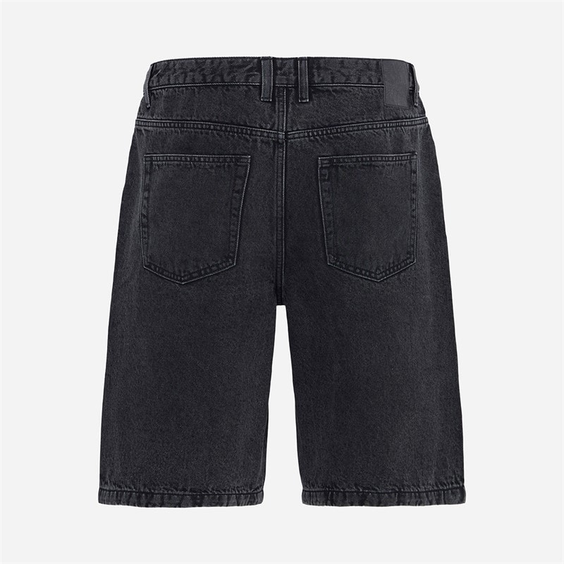 Solid Herre Sdomidt Løstsiddende Denim Shorts Grey Denim - Billede 3