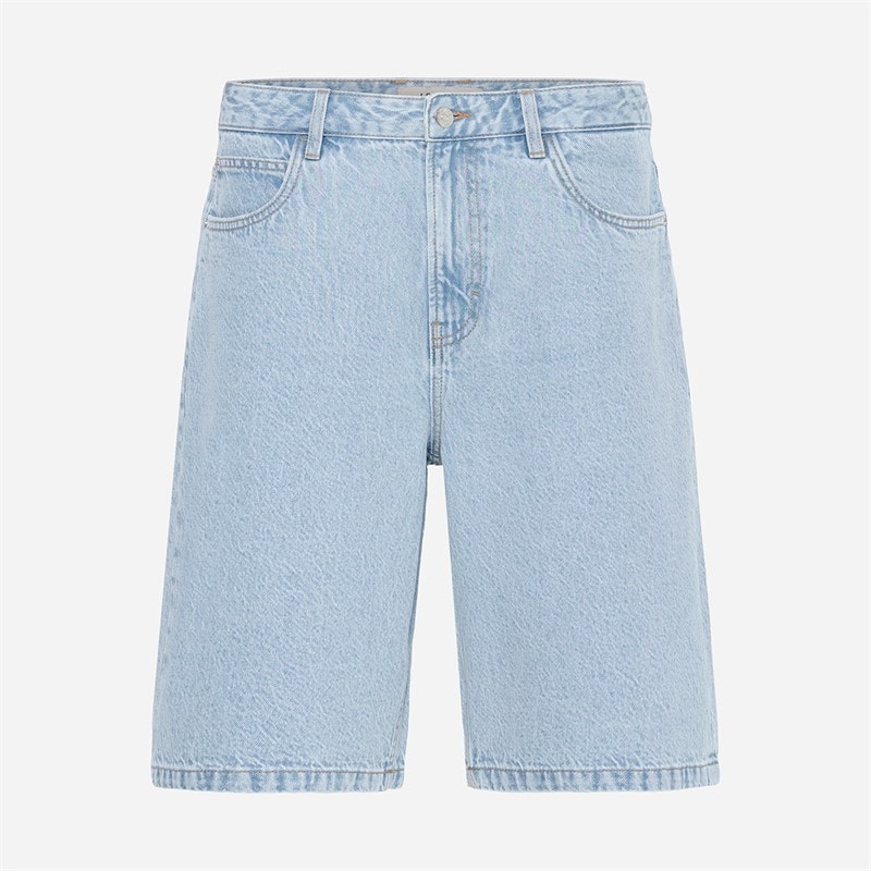Solid Herre Sdomidt Løstsiddende Denim Shorts Light Blue Denim - Billede 2