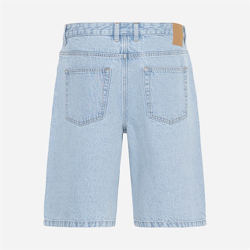 Solid Herre Sdomidt Løstsiddende Denim Shorts Light Blue Denim - Billede 3