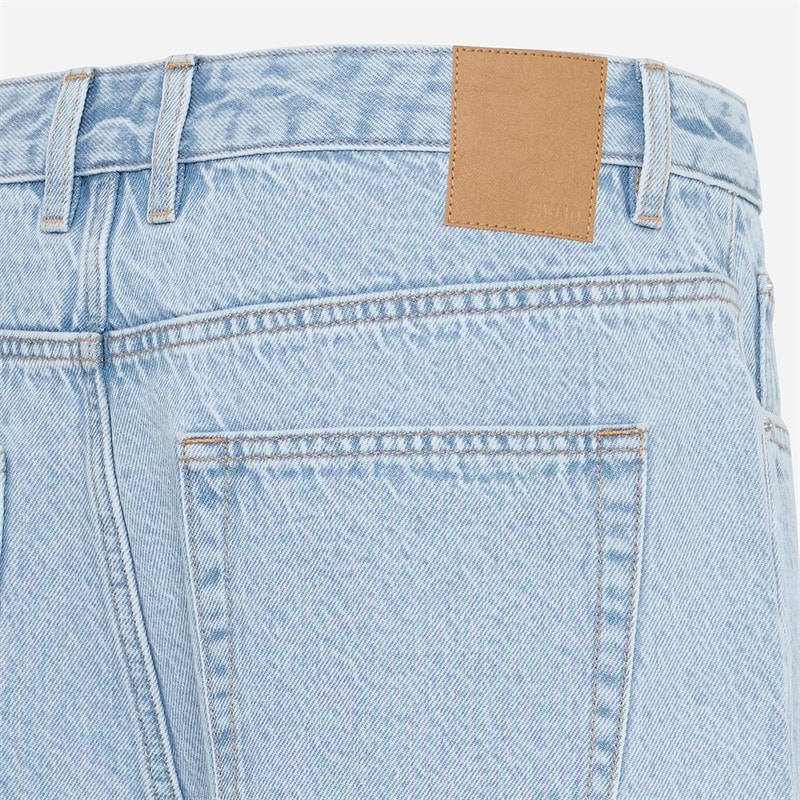 Solid Herre Sdomidt Løstsiddende Denim Shorts Light Blue Denim - Billede 4
