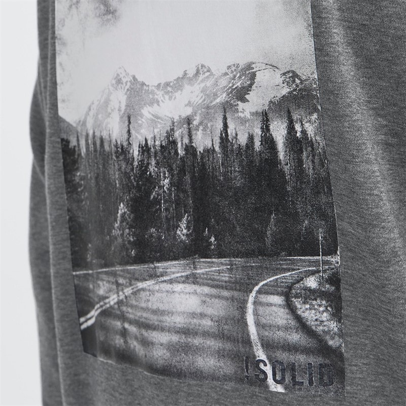 Solid Herre Dix Hættetrøje Dark Grey Melange - Billede 5
