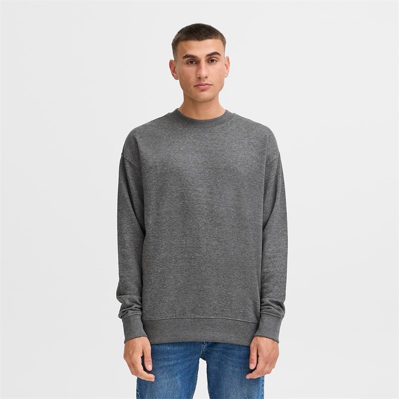 Solid Herre Dixon Sweatshirt Dark Grey Melange - Billede 2