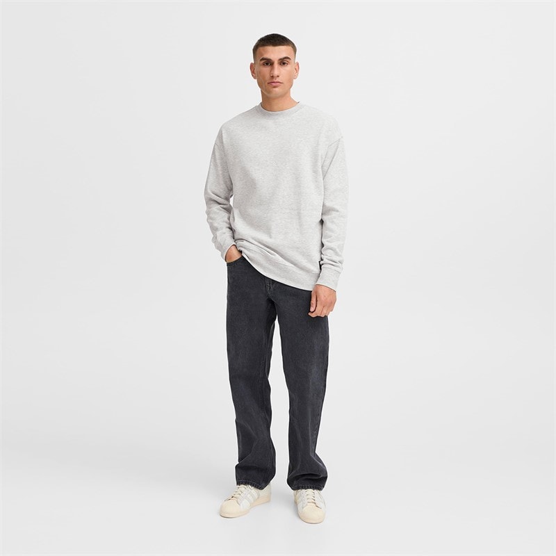 Solid Herre Dixon Sweatshirt Light Grey Melange - Billede 4