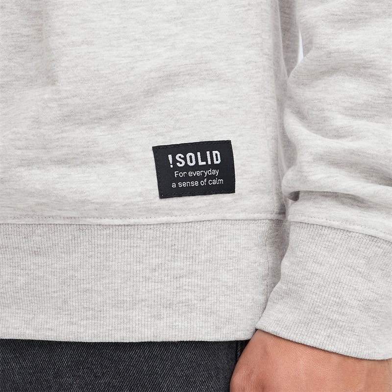 Solid Herre Dixon Sweatshirt Light Grey Melange - Billede 5