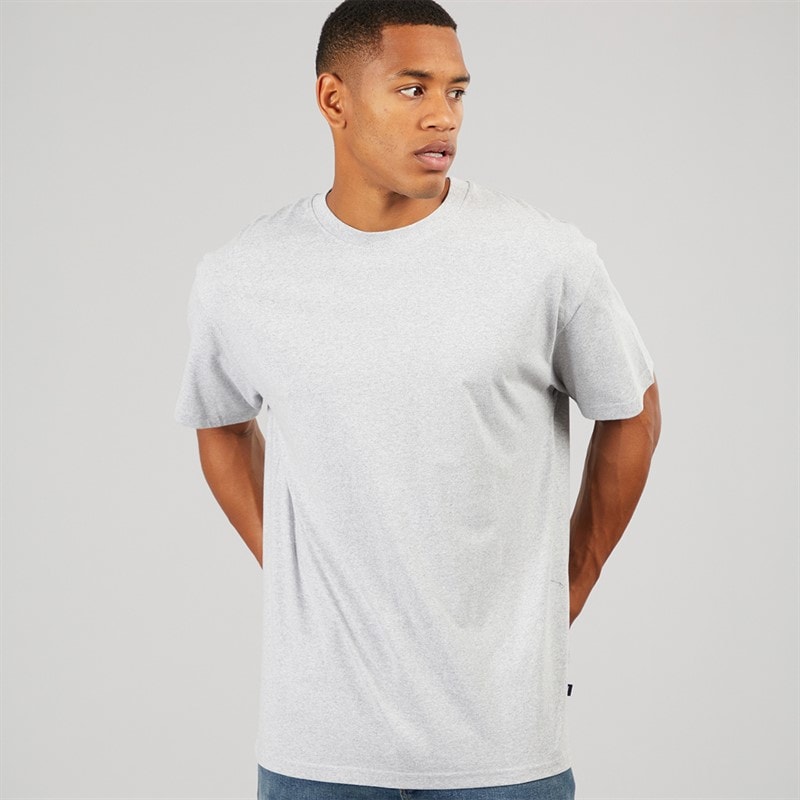 Solid Herre Harrold T-shirt Light Grey Melange - Billede 2