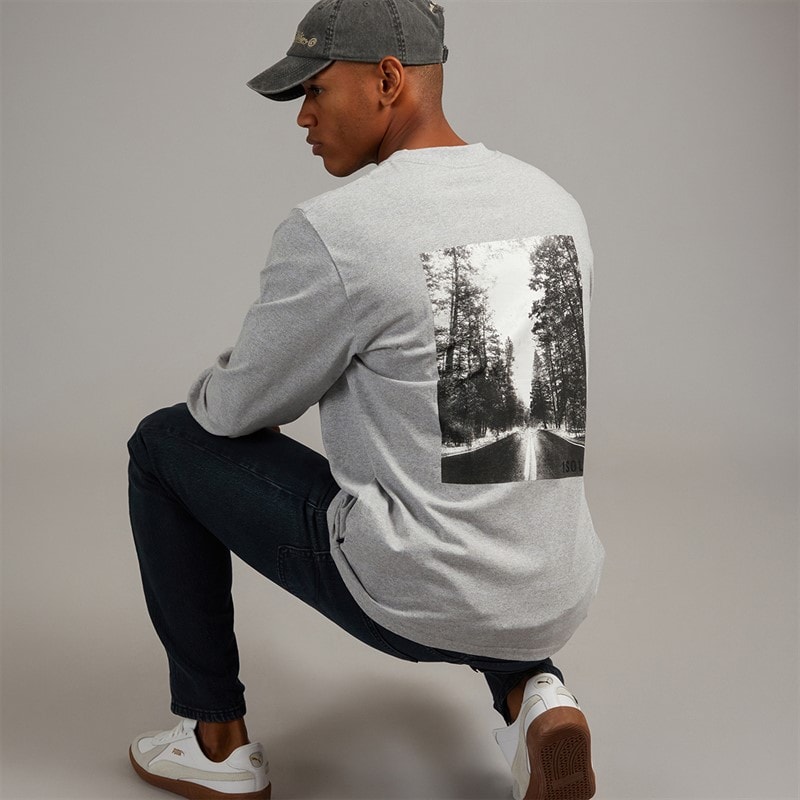 Solid Herre Harrold Top Light Grey Melange - Billede 1