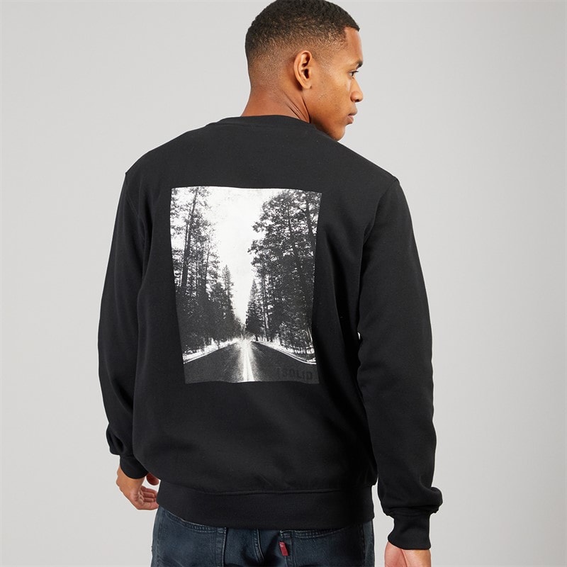 Solid Herre Holton Sweatshirt True Black - Billede 3