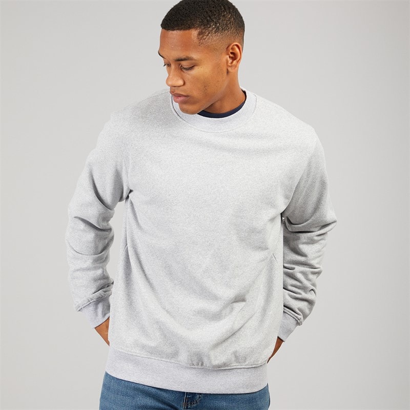 Solid Herre Holton Sweatshirt Light Grey Melange - Billede 2