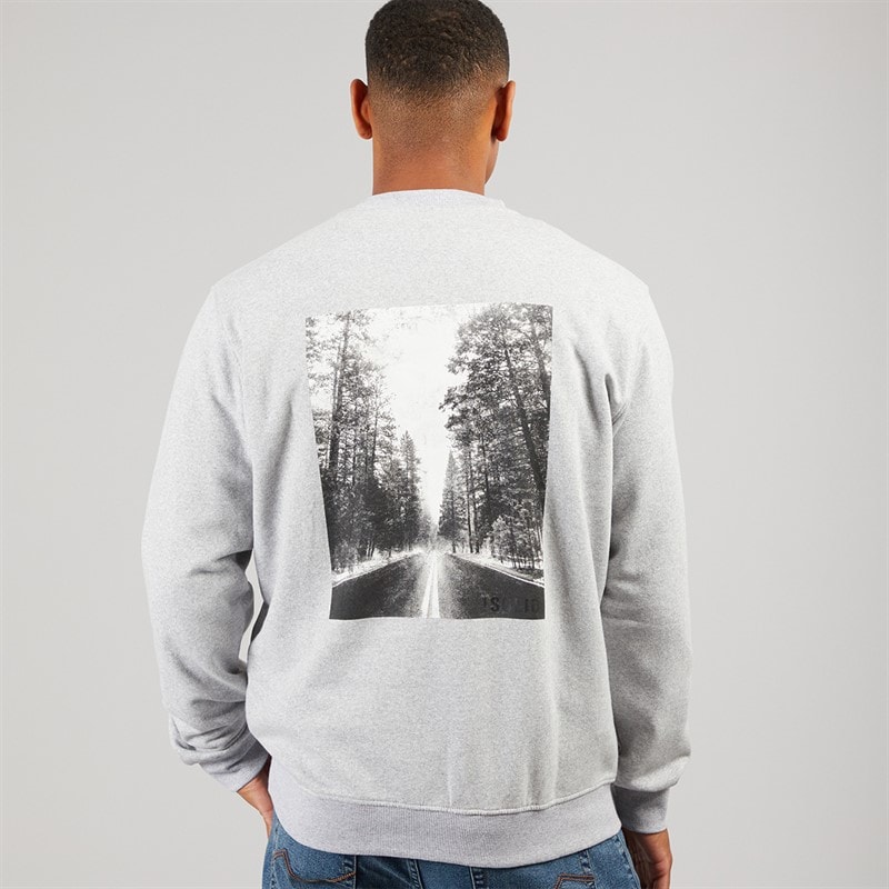 Solid Herre Holton Sweatshirt Light Grey Melange - Billede 3