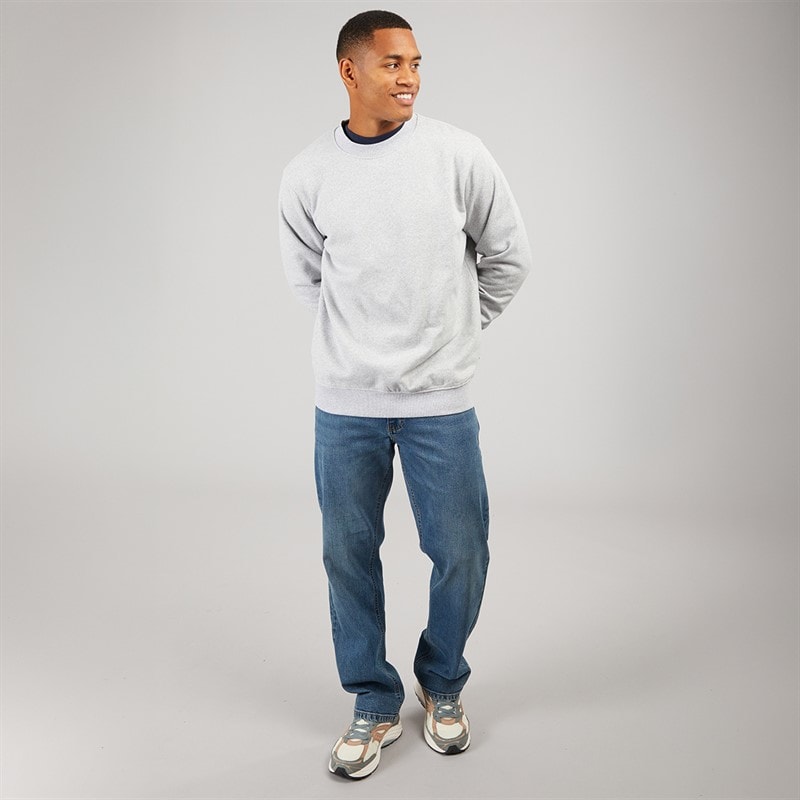 Solid Herre Holton Sweatshirt Light Grey Melange - Billede 4