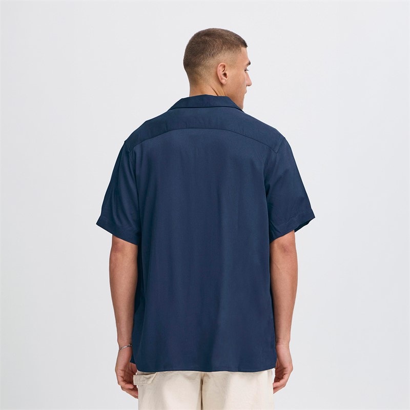 Solid Herre Pablo Kortærmet Skjorte Insignia Blue - Billede 2