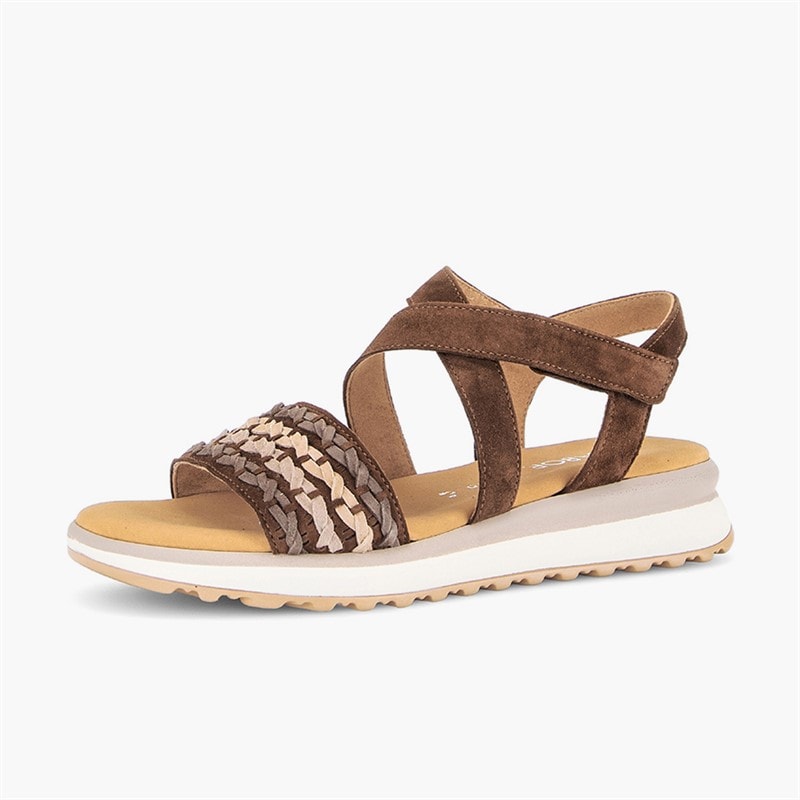 Gabor Dame elastische enkelband sandaler Brun/Multi - Billede 2