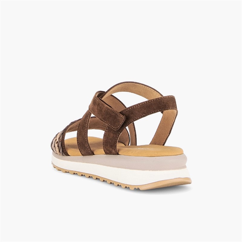 Gabor Dame elastische enkelband sandaler Brun/Multi - Billede 4