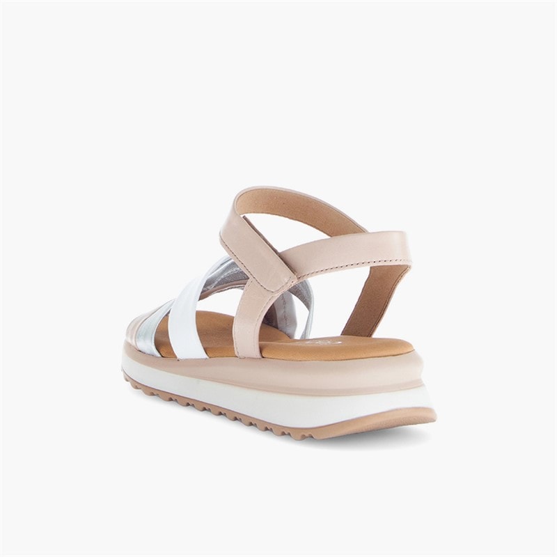 Gabor Dame ankelrem sandaler Hvid/Silver/Rose - Billede 4