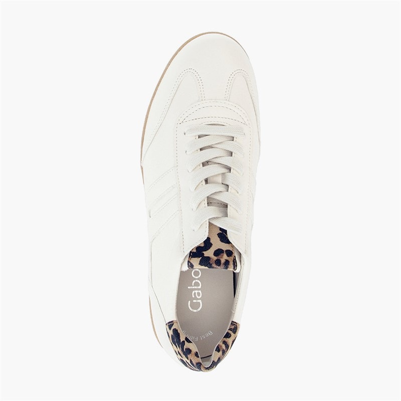Gabor Dame Retro Træningssko Hvid/Leopard - Billede 3