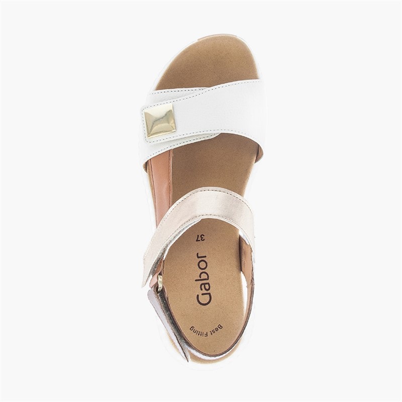 Gabor Dame ankelrem sandaler Tan/Gold - Billede 3
