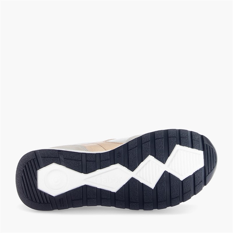 Gabor Dame Retro Lynlås Detalje Sneakers Hvid/Silver - Billede 5