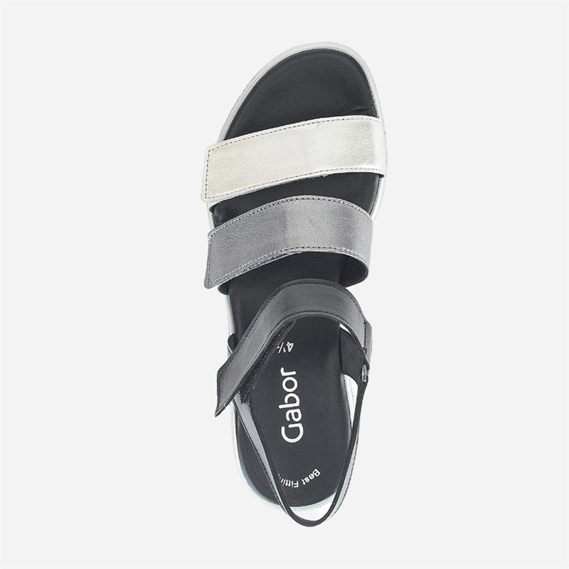 Gabor Dame ankelrem sandaler Sort/Silver - Billede 3
