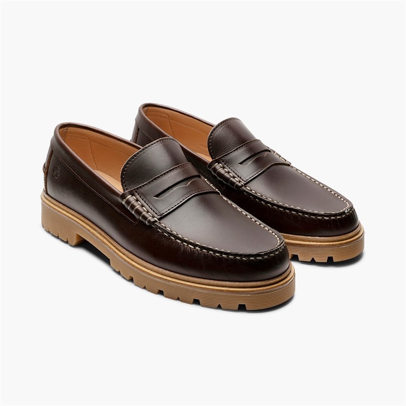Playboy Footwear Herre Austin 5.0 Mokkasiner Mørkebrun Læder Dk.Brown Leather - Billede 1