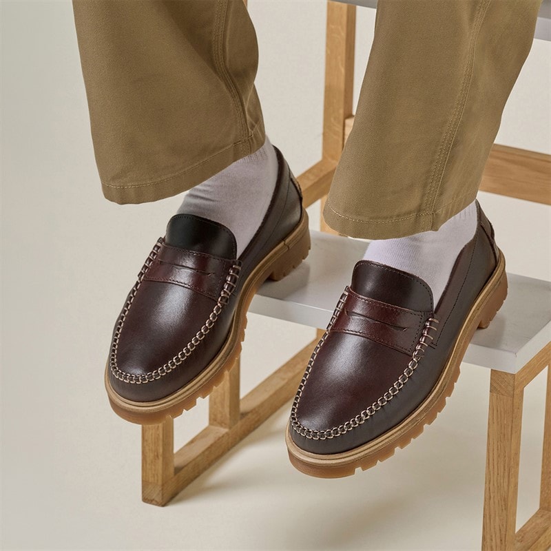 Playboy Footwear Herre Austin 5.0 Mokkasiner Mørkebrun Læder Dk.Brown Leather - Billede 3