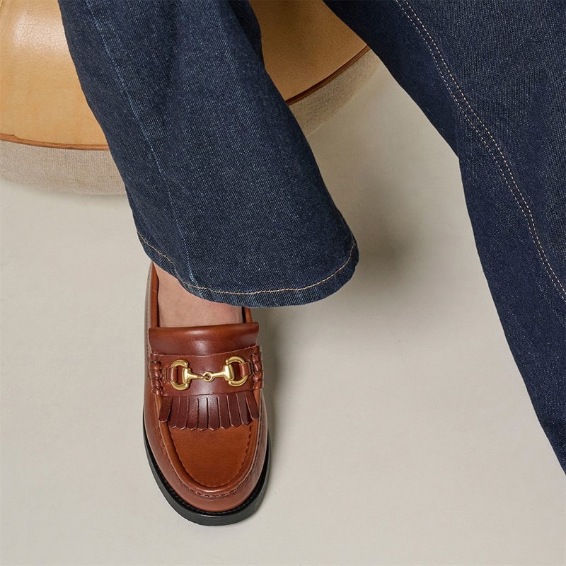 Playboy Footwear Dame Valerie Loafers Brandy Leather - Billede 3