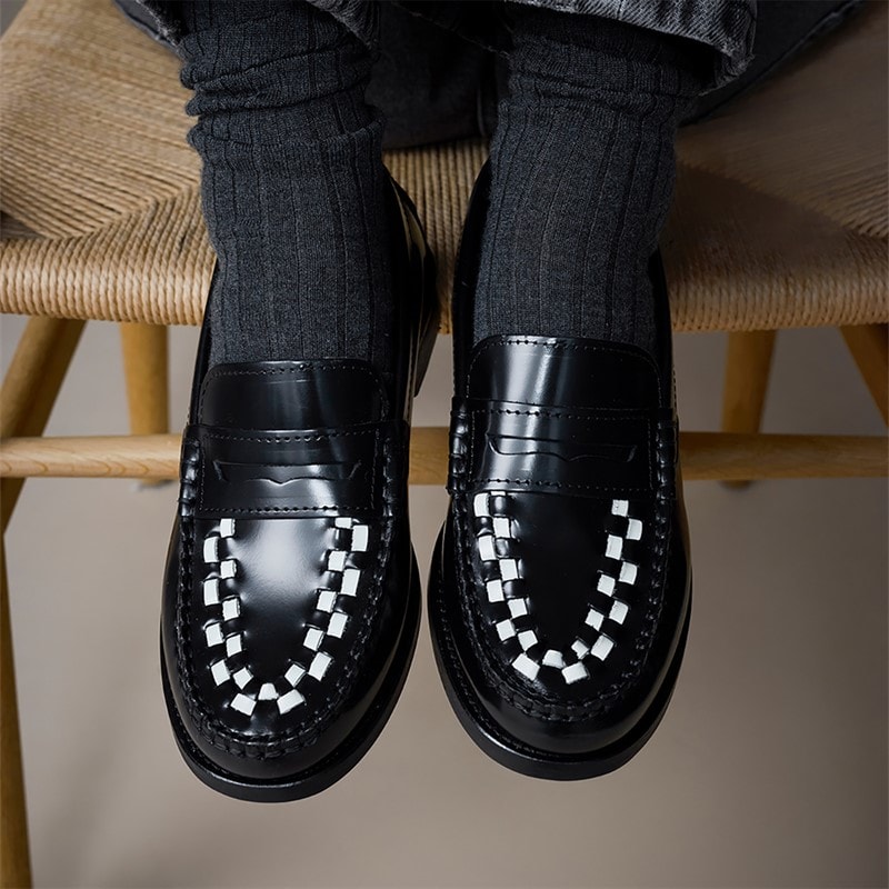 Playboy Footwear Dame Toc1936 Sofia Loafers Sort/White Polido - Billede 3