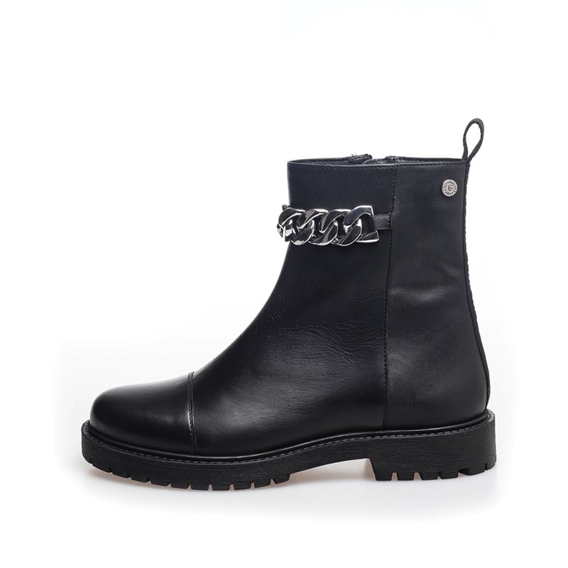 Copenhagen Shoes Støvler til kvinder med blomsterøjne 2206 Sort/Sølv