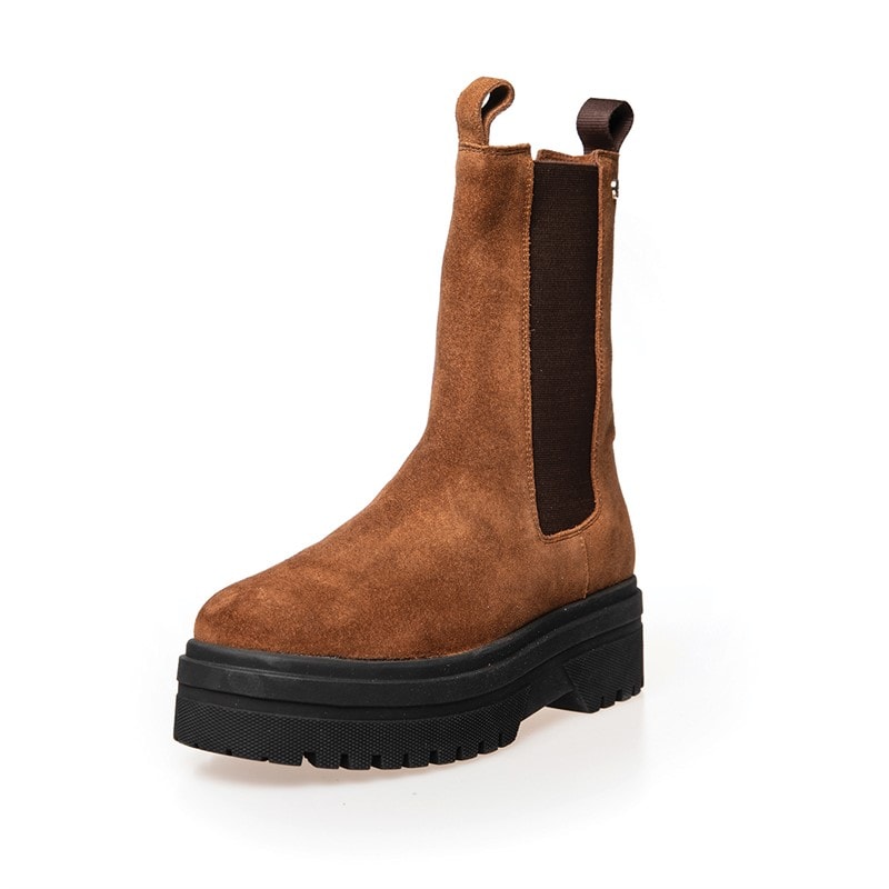 Copenhagen Shoes Dame Gående Ruskind København Støvler 0241 Cognac - Billede 4