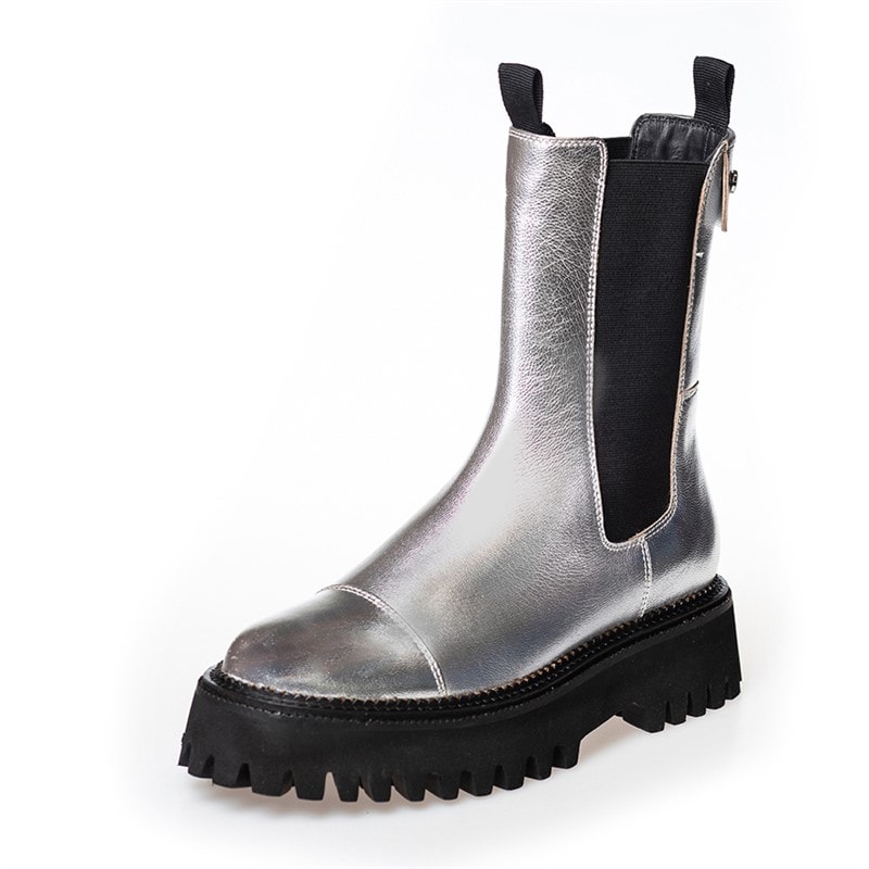 Copenhagen Shoes Dame Lemon Silver Støvler 0050 Sølv - Billede 3