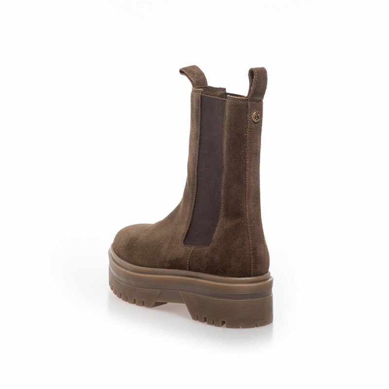 Copenhagen Shoes Dame Suede 22 Støvler 099 Army W/Brown Sole - Billede 3