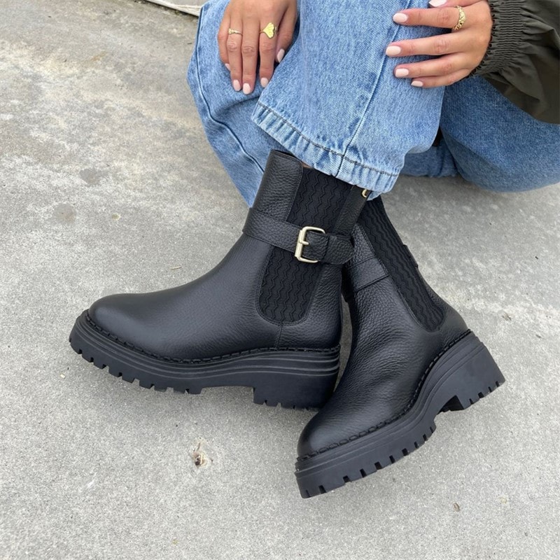 Copenhagen Shoes Dame De Look Laars Laarzen 0001 Black - Billede 1