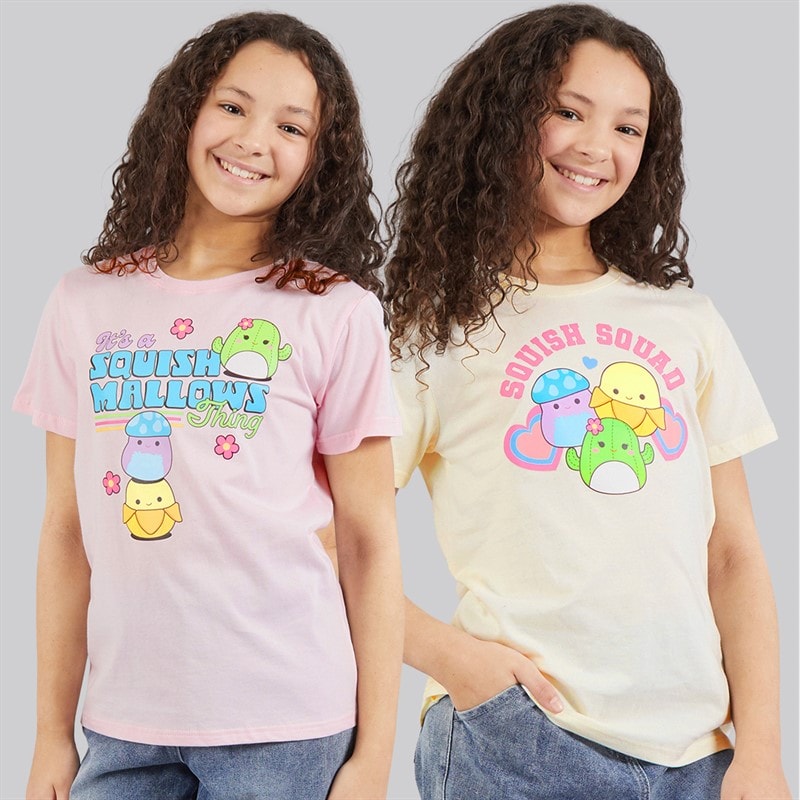 Squishmallows Piger To Pak T-shirts Gardenia/Ballerina