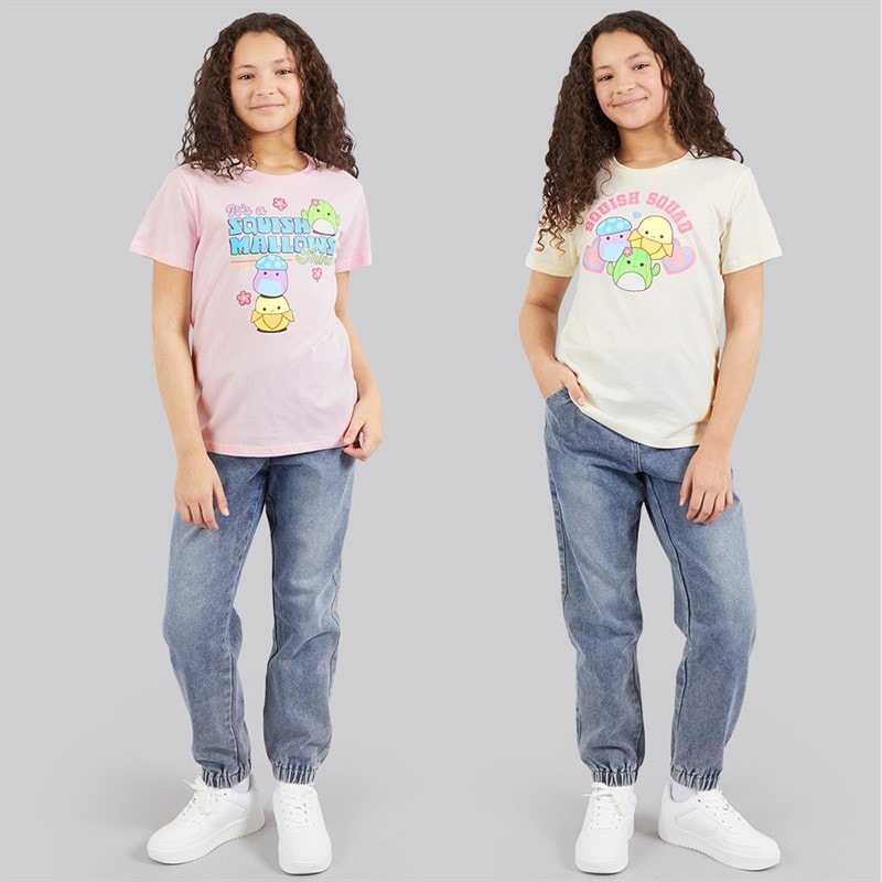 Squishmallows Piger To Pak T-shirts Gardenia/Ballerina - Billede 3