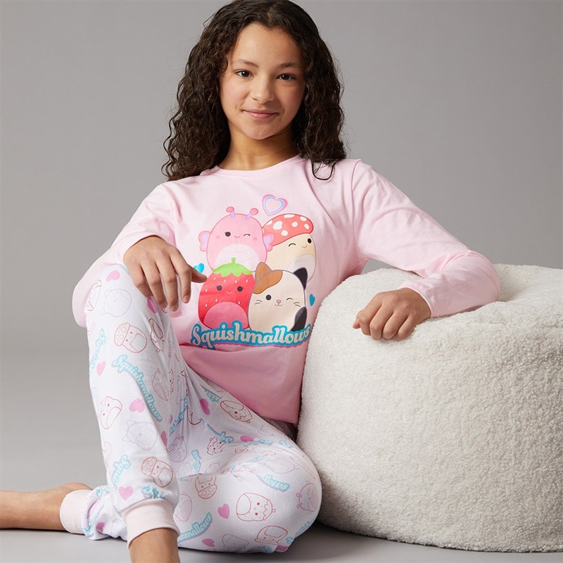 Squishmallows Piger pyjamas sæt Ballerina/Hvid