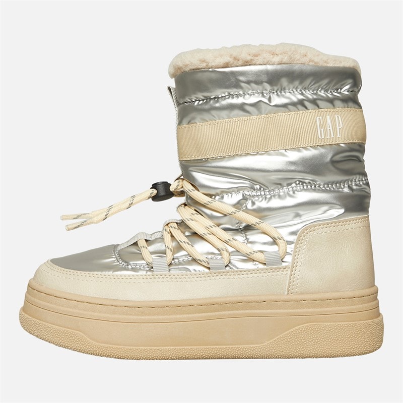 GAP Dame Paradis Høj Nylon Sne støvler Off White - Billede 1