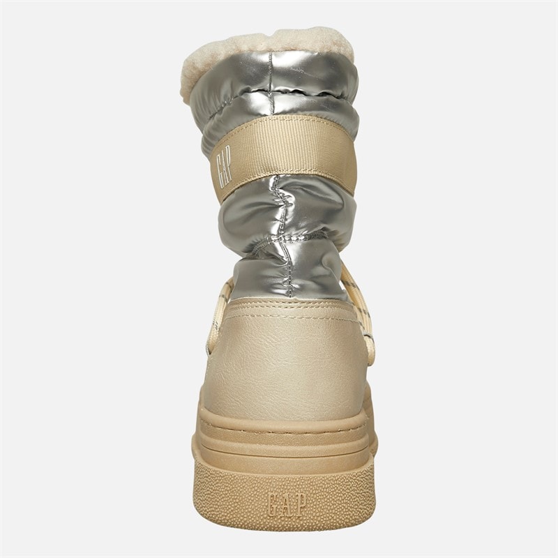 GAP Dame Paradis Høj Nylon Sne støvler Off White - Billede 3