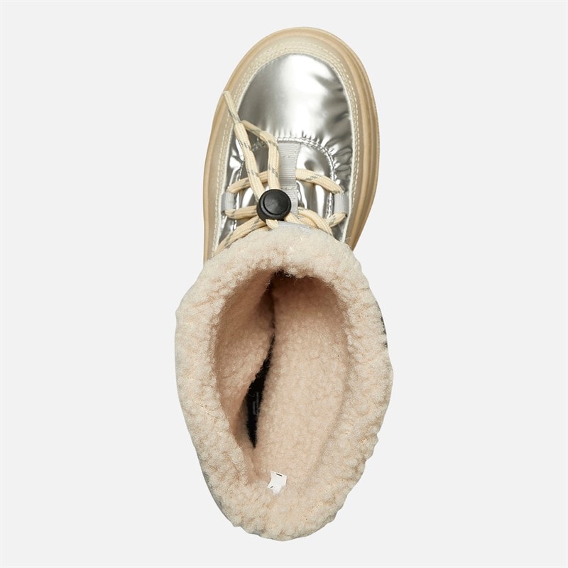 GAP Dame Paradis Høj Nylon Sne støvler Off White - Billede 4
