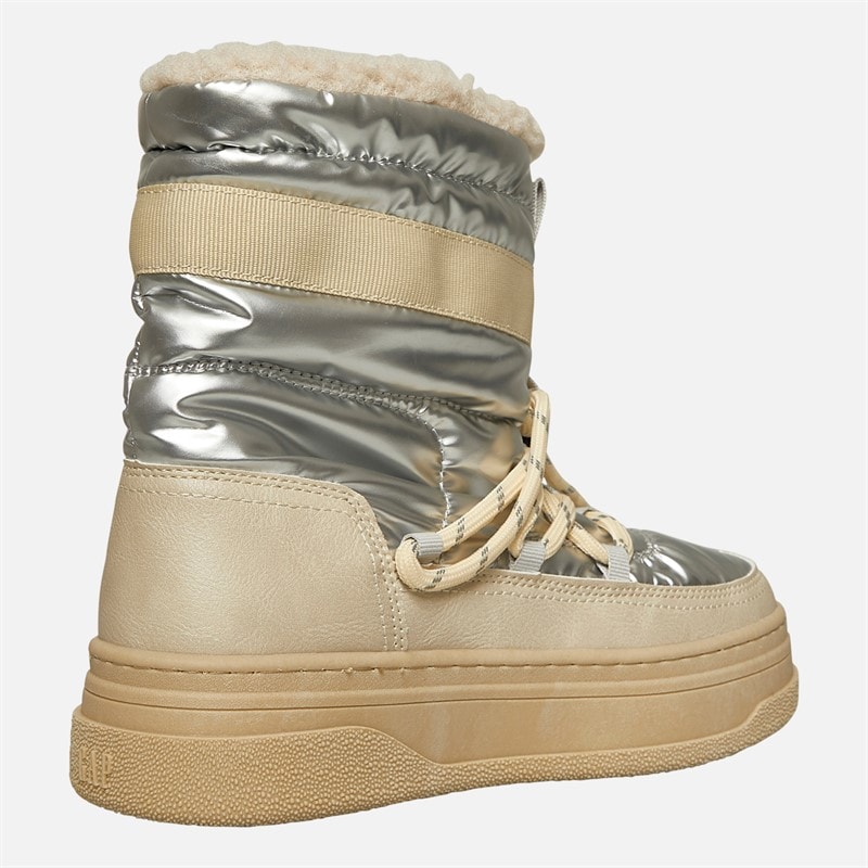 GAP Dame Paradis Høj Nylon Sne støvler Off White - Billede 5