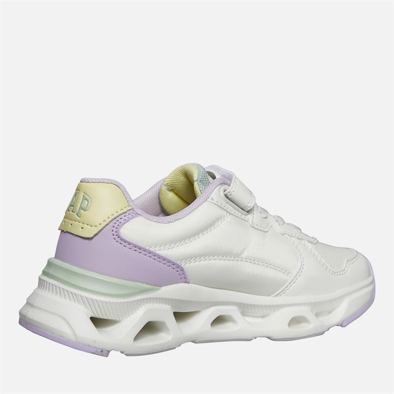 GAP Piger San Francisco Træningssko Off White Lilla Citron Off-White Liliac Citron - Billede 5
