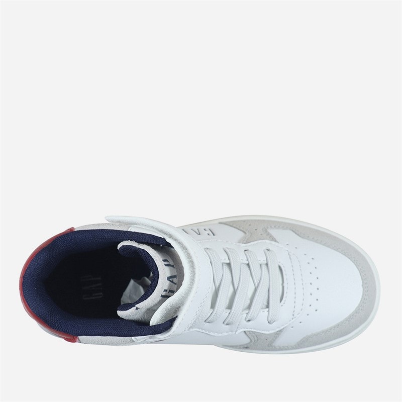 GAP Drenge Chicago Mid Træningssko Hvid/Navy/Rød White Navy Red - Billede 4