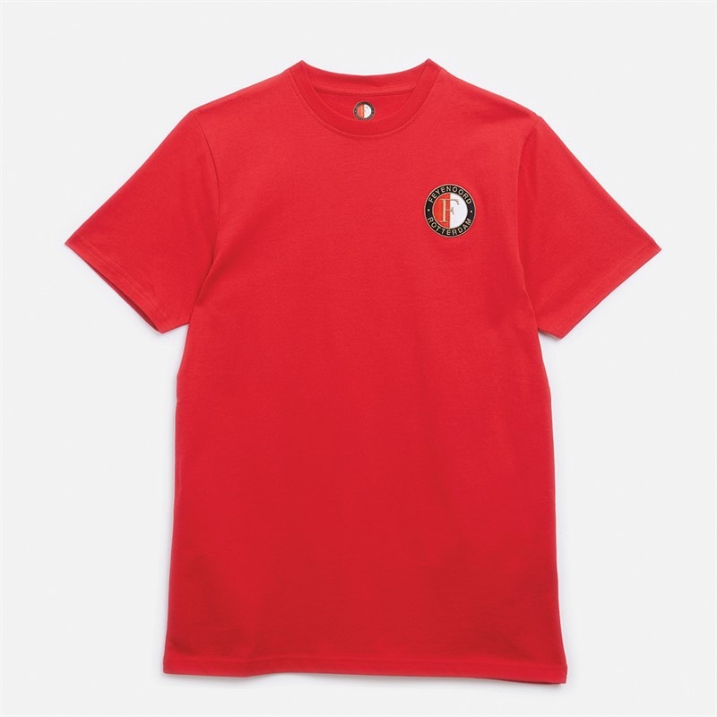 Castore Herre FR Feyenoord Core Bomulds T-shirt Chinese Red - Billede 1