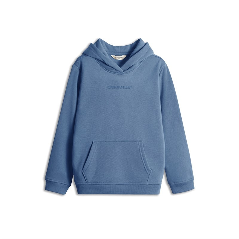 Copenhagen Legacy Børne Hoodie Denim Melange - Billede 1