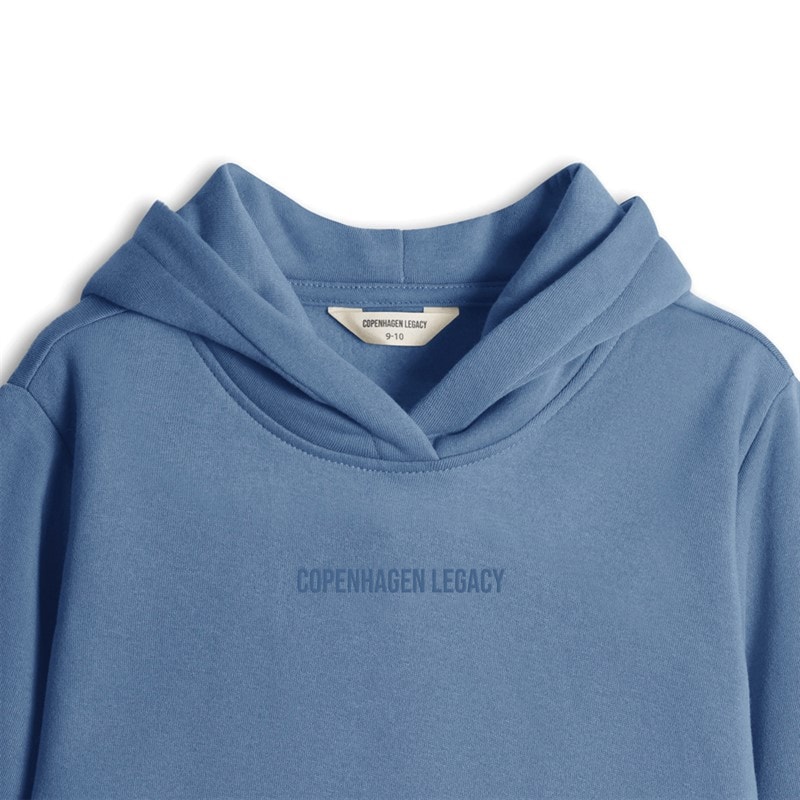 Copenhagen Legacy Børne Hoodie Denim Melange - Billede 3